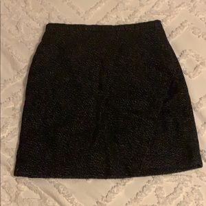 Wool skirt with asymmetrical hem